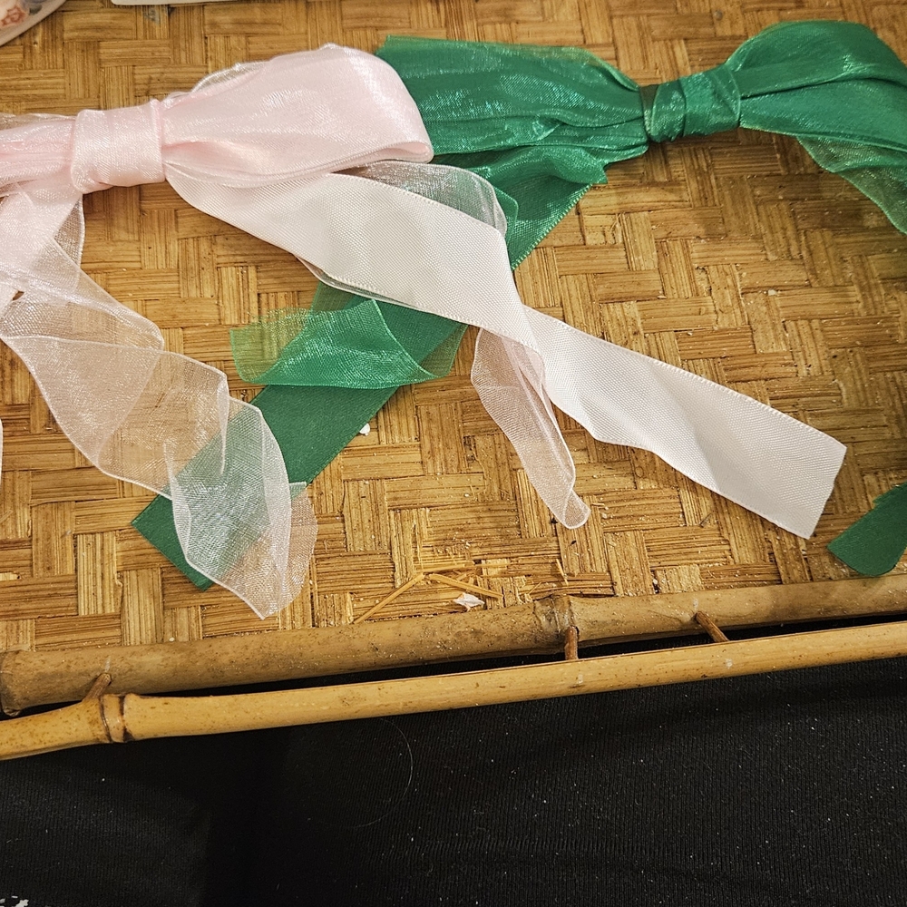 Pink and Green Hair Bows (24)   (12 Pink), (12 Green)